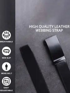 The Roadster Lifestyle Co. Men Set Of 2 Textured Formal Belts