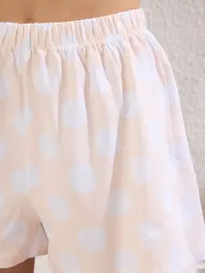 Trendyol Women Pure Cotton Printed Night Suit