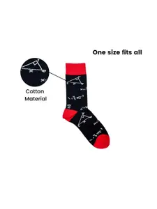 The Tie Hub Men Patterned Crew Socks