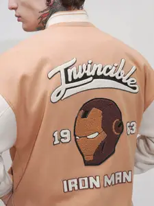 HIGHLANDER Men Graphic Oversized Varsity Jacket