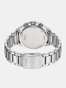 Citizen Men Embellished Dial & Stainless Steel Bracelet Style Straps Analogue Watch