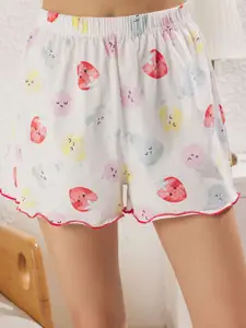 Trendyol Conversational Printed Pure Cotton T-Shirt With Shorts