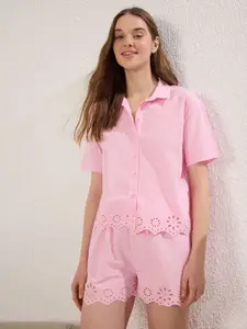 Trendyol Pure Cotton Night Suit