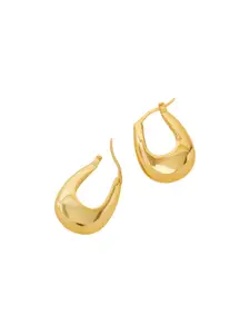 Accessorize Gold Plated Oval Hoop Earrings