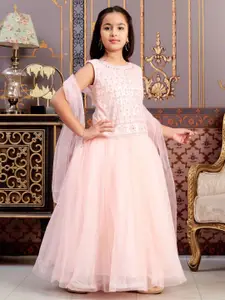 Sangria Girls Mirror Embroidery Lehenga Choli Set With Dupatta