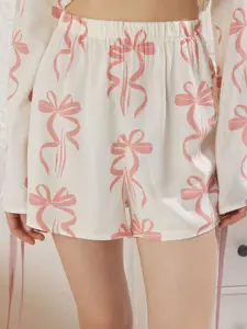 Trendyol Women Printed Shirt Collar Shirt & Shorts Night Suit