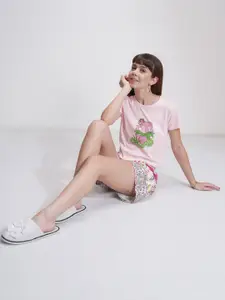 Tokyo Talkies Women Jungle Book Printed T-Shirt & Shorts Night suit
