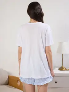 Trendyol Women Printed Pure Cotton Night Suit