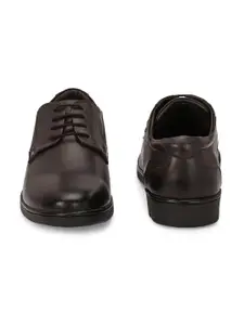 Valentino Men Leather Round Toe Lace-Up Derby