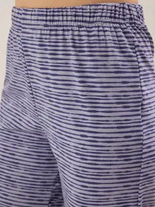 Trendyol Women Striped Printed Top & Trousers Night suit