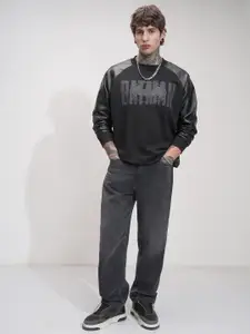 HIGHLANDER Men Graphic Printed Round Neck Pullover Sweatshirt