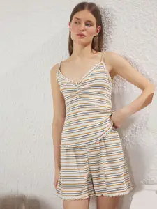 Trendyol Striped Night suit