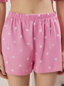 Trendyol Women Polka Dots  Printed Pure Cotton Night Suit