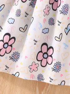 INCLUD Floral Print Puff Sleeve Fit & Flare Dress