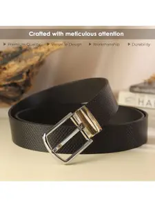 The Roadster Lifestyle Co. Men Textured Leather Formal Belts