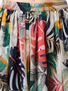 Moda Rapido Women Printed Midi Flared Skirt