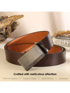 The Roadster Lifestyle Co. Men Textured Leather Formal Belts