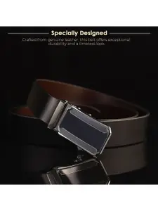 The Roadster Lifestyle Co. Men Textured Leather Formal Belts
