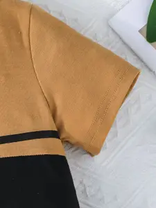 INCLUD Boys Colourblocked Round Neck T-shirt With Shorts