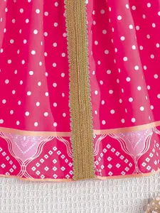 INCLUD Girls Polka Dot Print Puff Sleeve Fit & Flare Dress