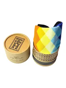 The Tie Hub Men Cotton Patterned Crew Socks