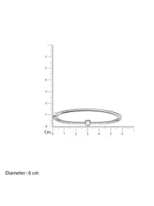 GIVA Women 925 Sterling Silver Rhodium-Plated Bangle-Style Bracelet