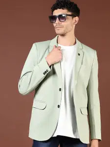 V-Mart Slim-Fit Single Breasted Notched Lapel Blazer