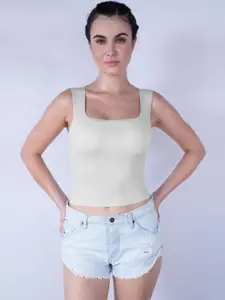 SOIE Women Seamless Broad Straps Padded Bra Top