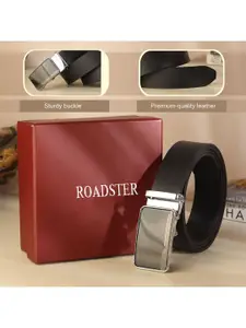 The Roadster Lifestyle Co. Men Textured Leather Formal Belt
