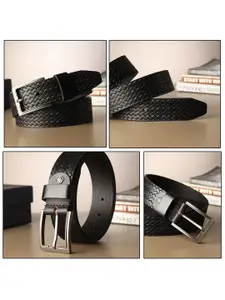 The Roadster Lifestyle Co. Men Textured Leather Belt