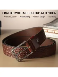 The Roadster Lifestyle Co. Men Textured Leather Belt