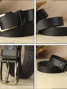 The Roadster Lifestyle Co. Men Textured Leather Wide Belt