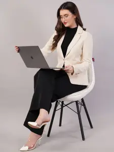 Purple State Slim-Fit Single Breasted Formal Blazer