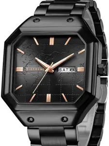 GIORDANO Men Square Dial & Stainless Steel Straps Analogue Watch GZ-50126-11