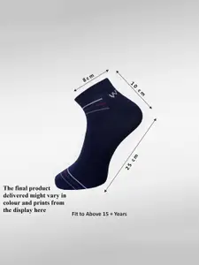 WROGN Men Pack Of 3 Patterned Anti Microbial Assorted Ankle Length Socks