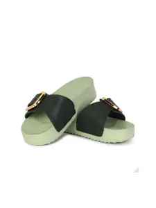 PENNEN Women Sliders with Buckle