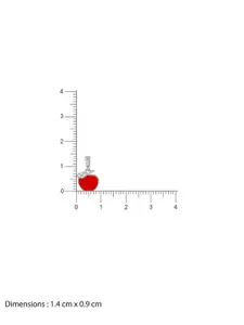 GIVA 925 Silver Rhodium-Plated Cubic Zirconia Studded Apple Kid's Pendant with Chain