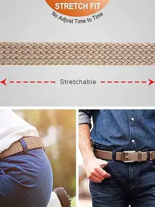 The Roadster Lifestyle Co. Men Pack Of 2 Men Wide Braided Belt