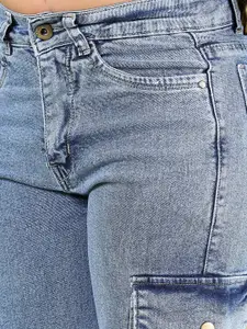 V-Mart Girls Regular Fit Mid-Rise Cotton Light Fade Jeans