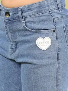 V-Mart Girls Cotton Regular Fit Light Fade Jeans