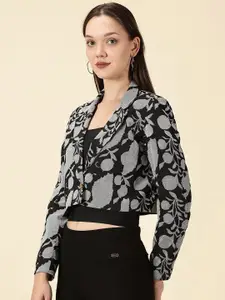 Indyvarna Printed Single Breasted Cotton Blazer