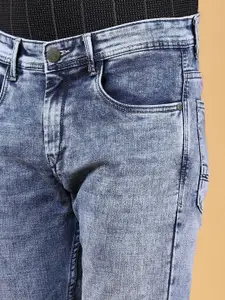 V-Mart Men Cotton Regular Fit Mid-Rise Heavy Fade Denim Jeans