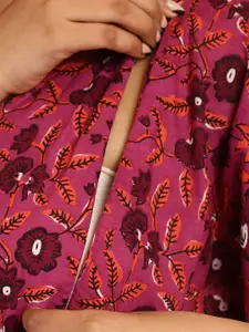 Secret Wish Women Pure Cotton Maternity Maxi Nightdress