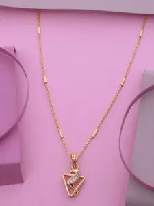 Ramdev Art Fashion Jwellery 22K Micro Gold-Plated Pendants With Chains