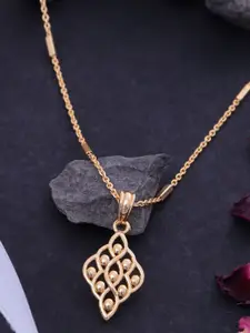 Ramdev Art Fashion Jwellery 22k Gold-Plated Pendants With Chains