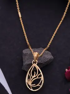 Ramdev Art Fashion Jwellery 22k Gold-Plated Pendants With Chains