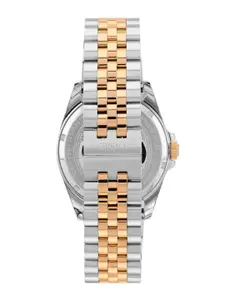 Versace Men Brass Dial & Stainless Steel Bracelet Style Straps Analogue Watch VE9H00824