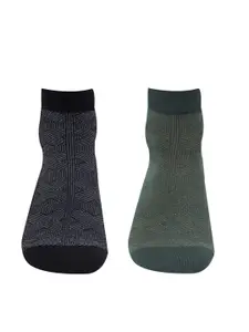 Bonjour Men Pack Of 2 Printed Ankle-Length Socks