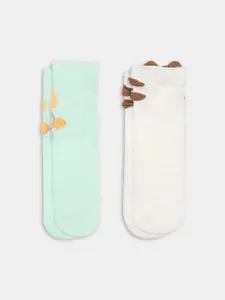 Pantaloons Junior Boy Pack Of 2 Printed Ankle-Length Socks