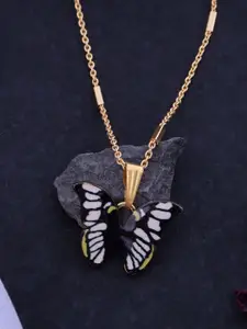 Ramdev Art Fashion Jwellery 22K Micro Gold-Plated Pendants With Chains